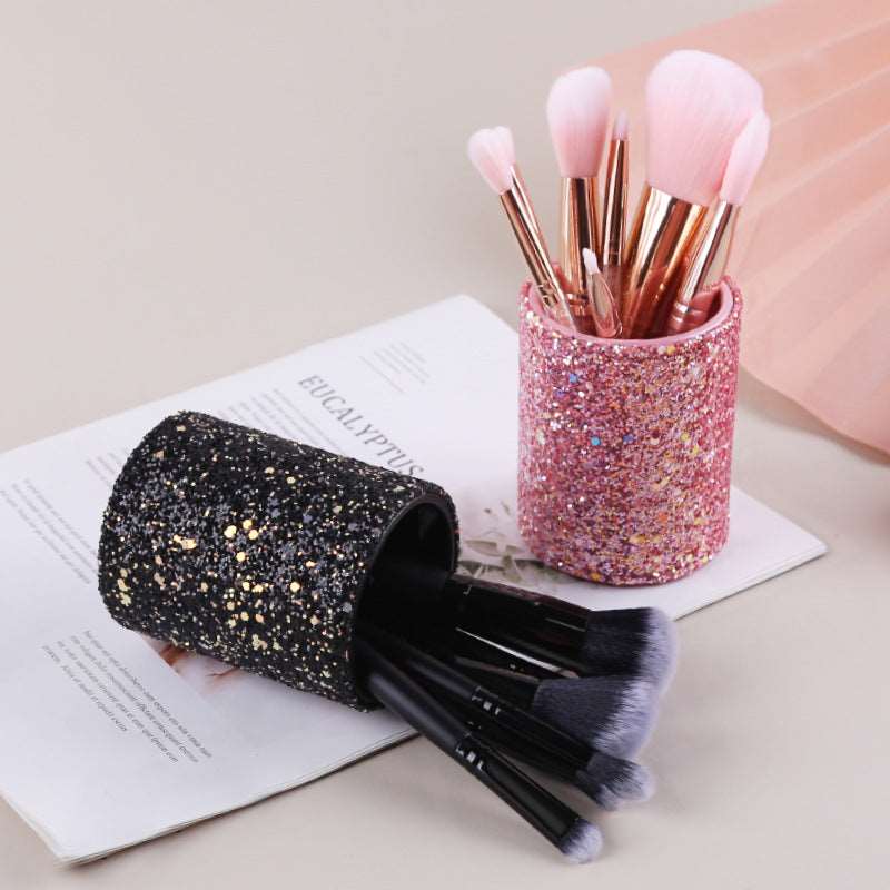 Glitter Bling Cosmetic Brush Storage Organizer