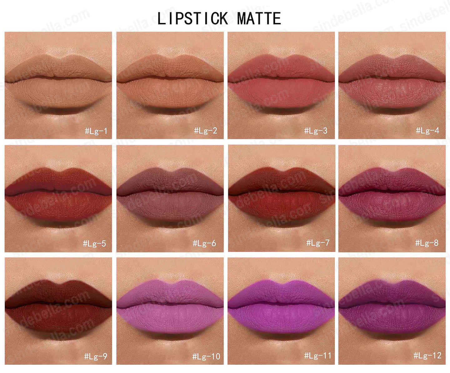 Lápiz labial mate de larga duración Vegan Luxious: 5 tonos, 10 tonos, 24 tonos