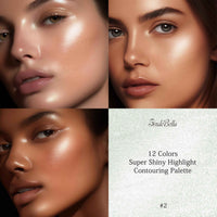 12 Farben Super Shiny Highlight Contouring Palette