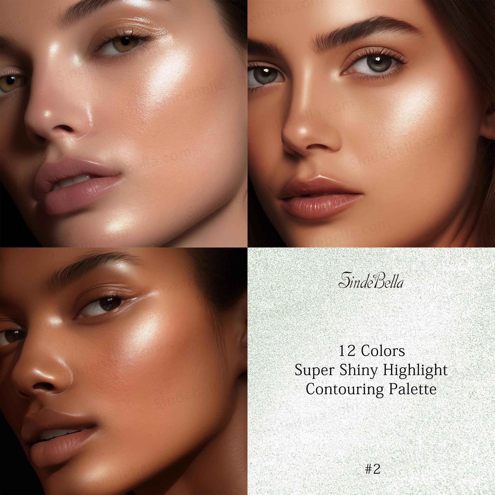 12 Farben Super Shiny Highlight Contouring Palette