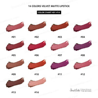14 Colors Velvet Satin Matte Moisturizing Lipstick - SindeBella Beauty Store