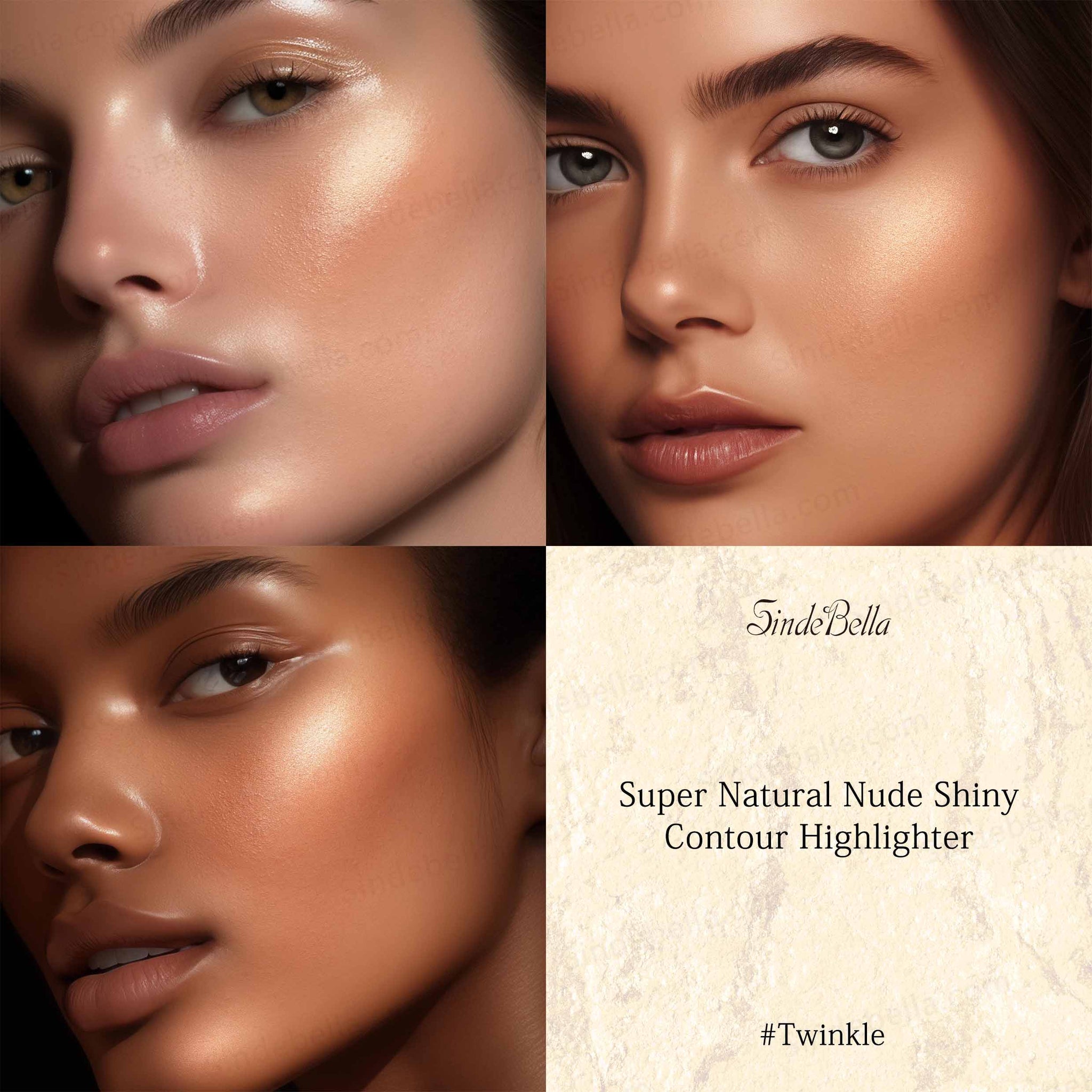 Super Natural Nude Shiny Contour Highlighter - SindeBella Beauty Store