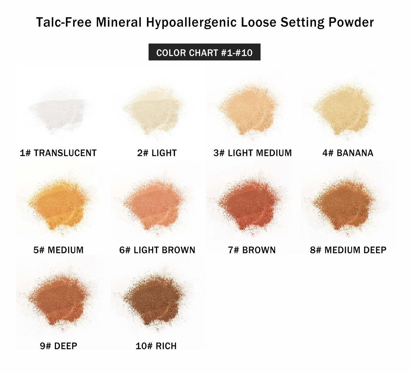 Talc-Free Mineral Hypoallergenic Loose Setting Powder | FDA Registered Formula