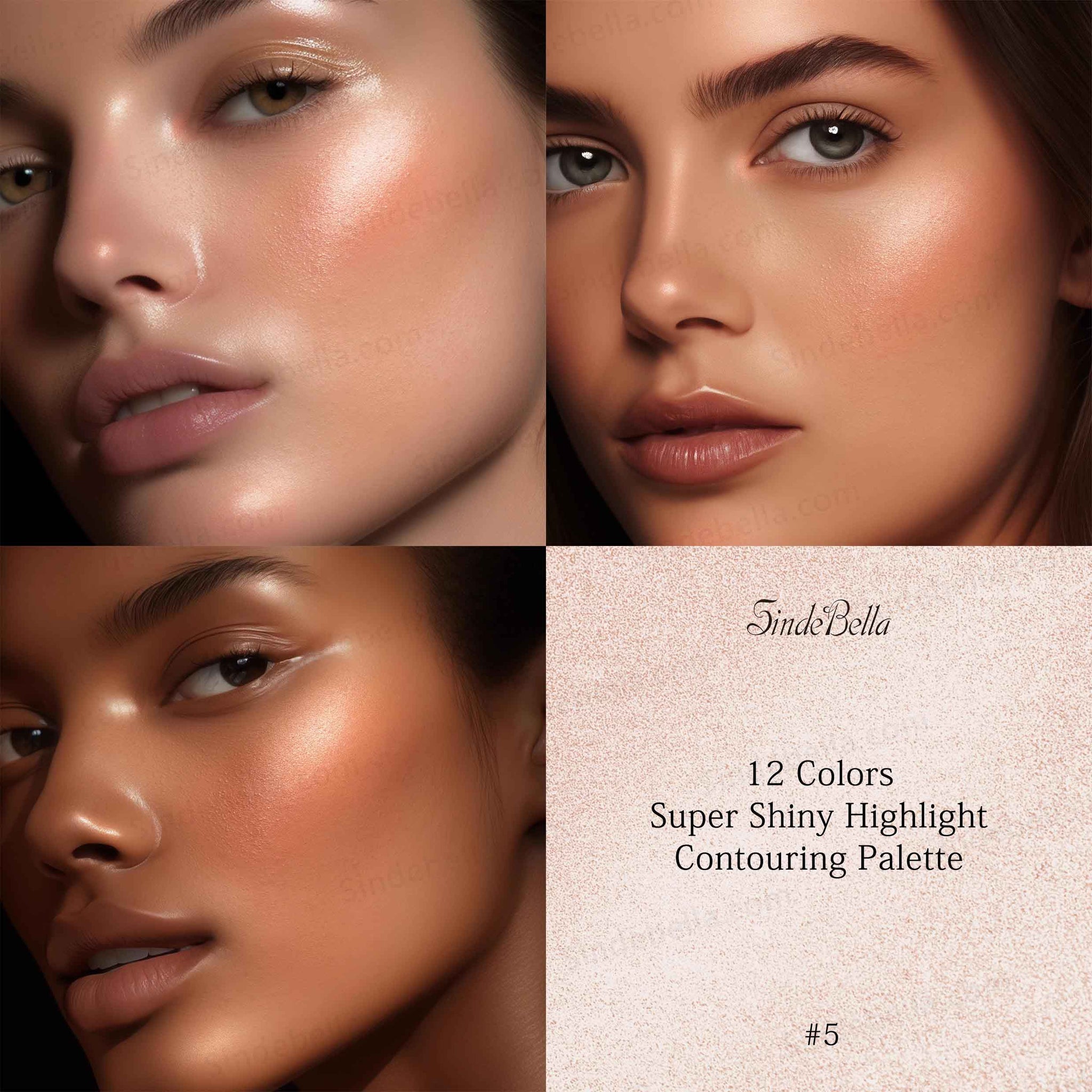 12 Farben Super Shiny Highlight Contouring Palette