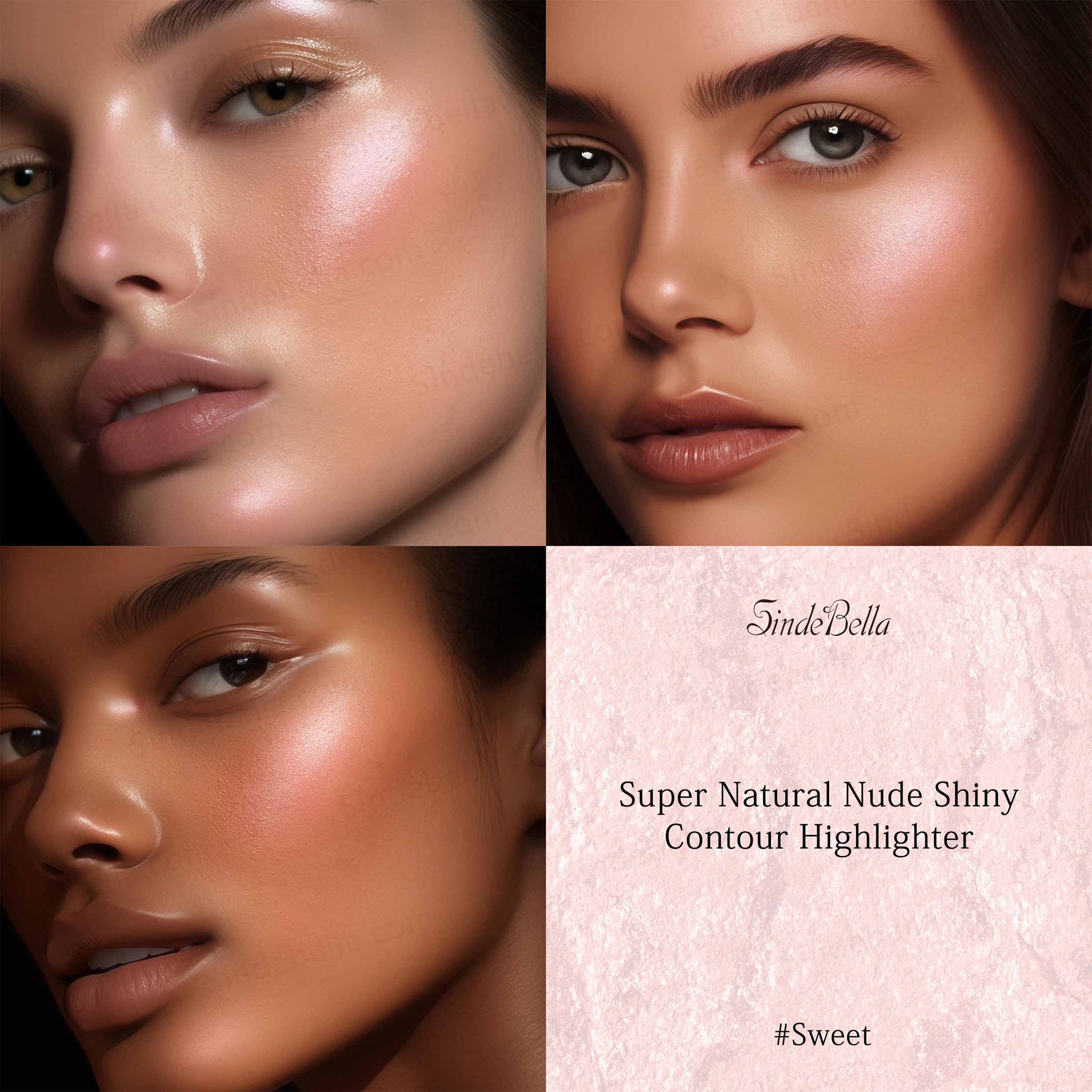 Super Natural Nude Shiny Contour Highlighter - SindeBella Beauty Store