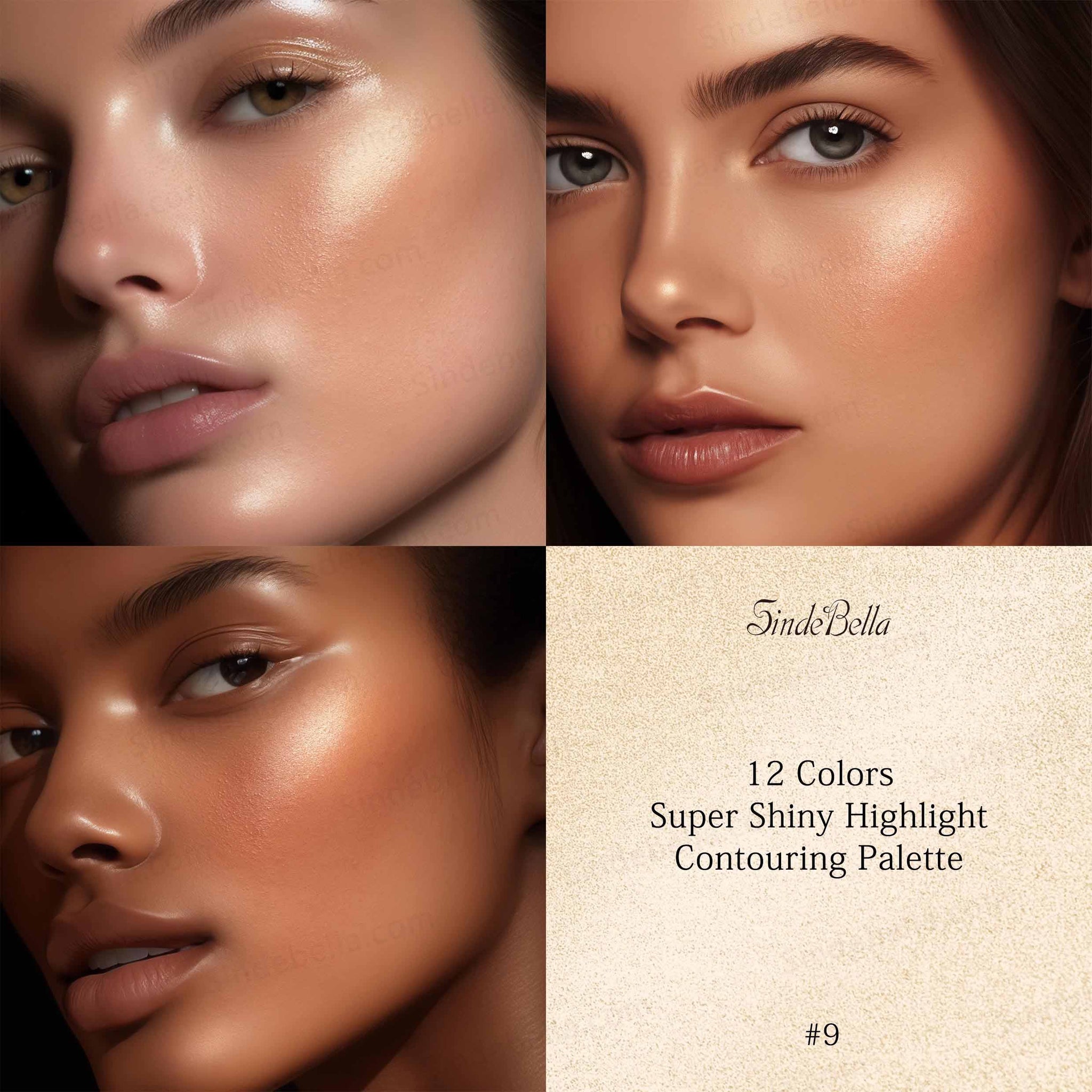 12 Farben Super Shiny Highlight Contouring Palette