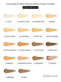 Long-lasting HD Matte Seting Foundation Powder 18 Shades - SindeBella Beauty Store