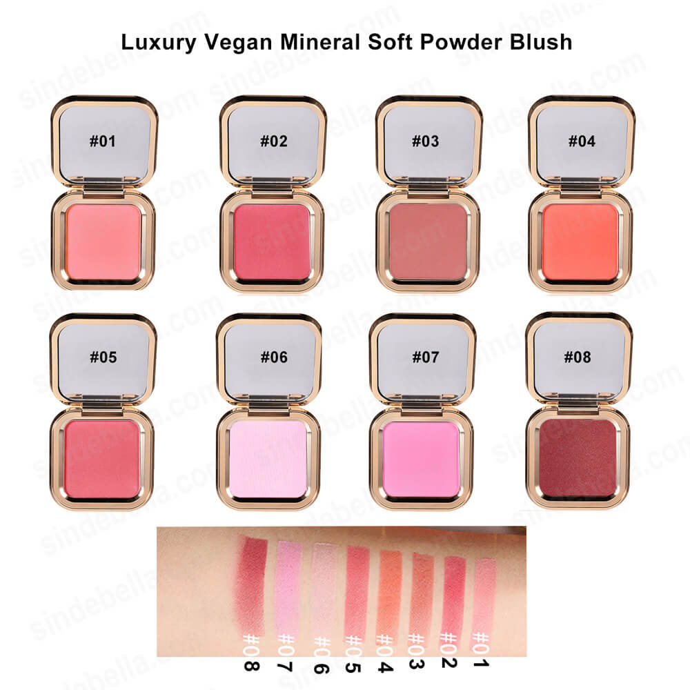 Blush Poudré Minéral Doux Velouté Mat & Pailleté Vegan | Formule enregistrée auprès de la FDA