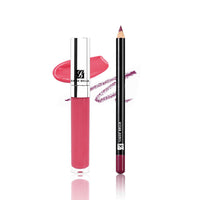 Matte vloeibare lippenstift en Lip Liner potlood make-up Set