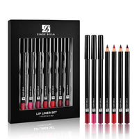 Mattflüssiger Lippenstift und Lipliner-Stift-Make-up-Set