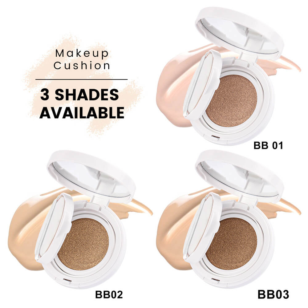 3 Tonos Claro a Medio Maquillaje BB Base de Maquillaje en Almohadilla