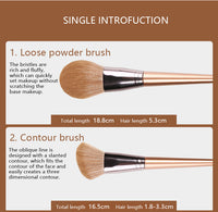 12 stuks Champagne Gold Professionele Make-up Borstel Set