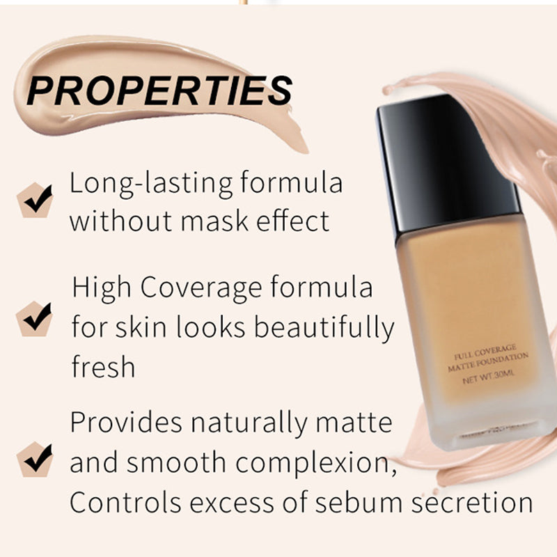 SPF 30 Oil Free Waterproof Matte Liquid Foundation - SindeBella Beauty Store
