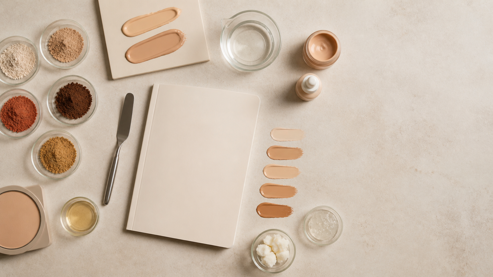 Color cosmetic formula samples during product development