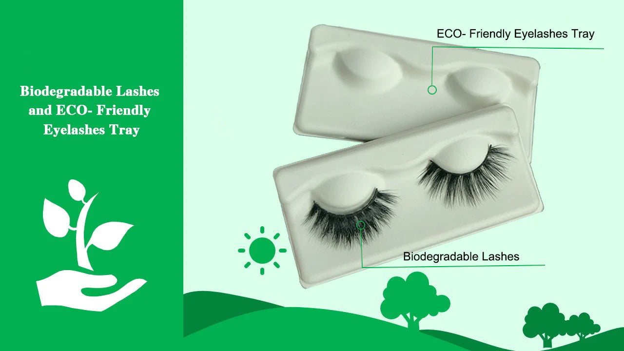 Best for the Earth: Biodegradable Lashes and ECO- Friendly Eyelashes Tray & Package