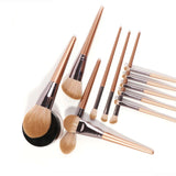 12pcs Champagne Gold Professional Makeup Brush Set