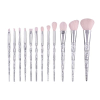 Brosse de lecture de la fantaisie 12pcs maquillage avec la poignée en cristal