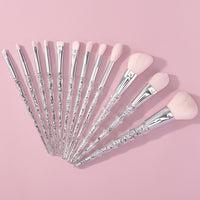 12pcs Fancy Makeup Brush Set with Crystal Handle