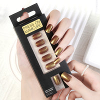 Press on Nails Short Square Glossy Aurora Effect