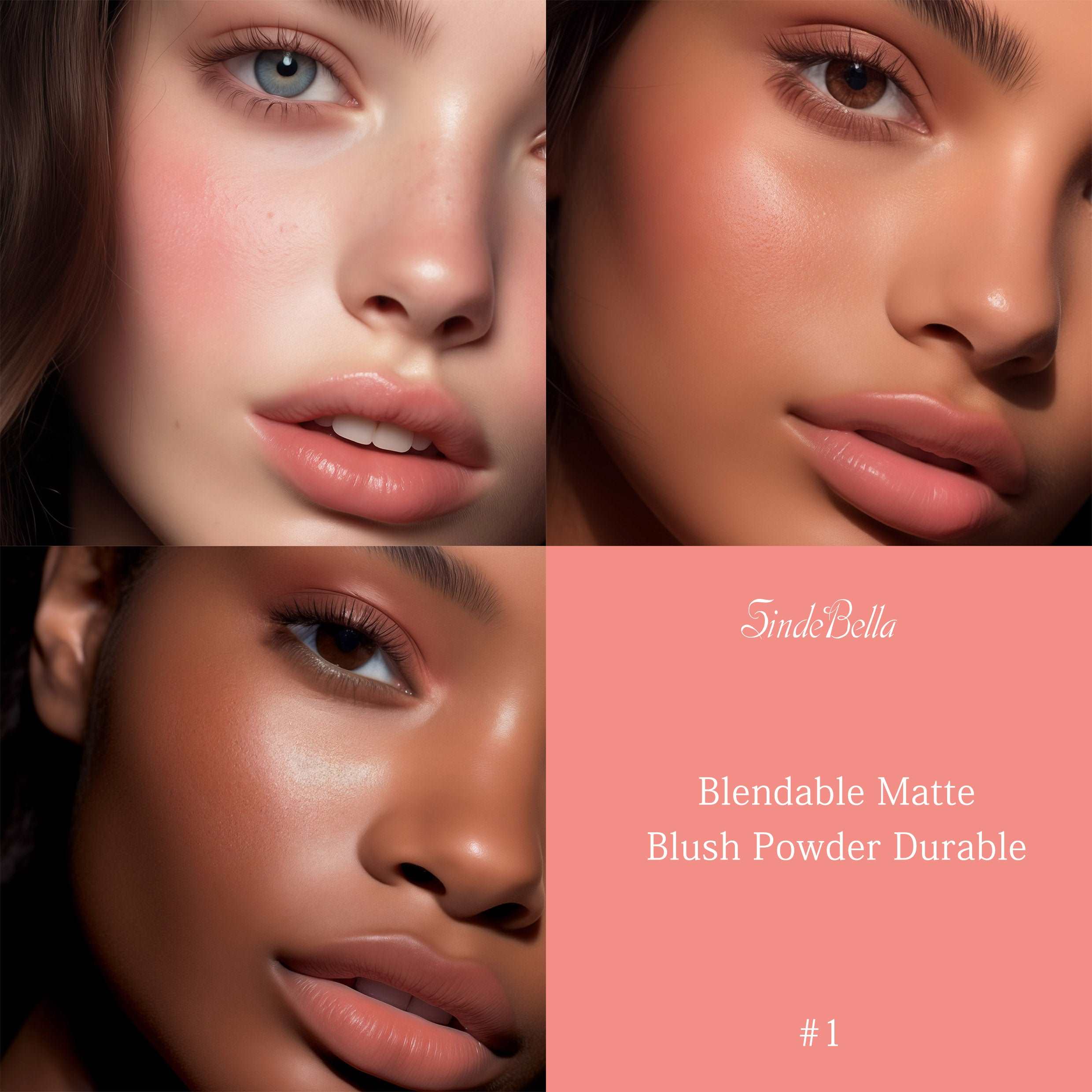 6 Shades Blendable Mineral Blush Powder Sample kit