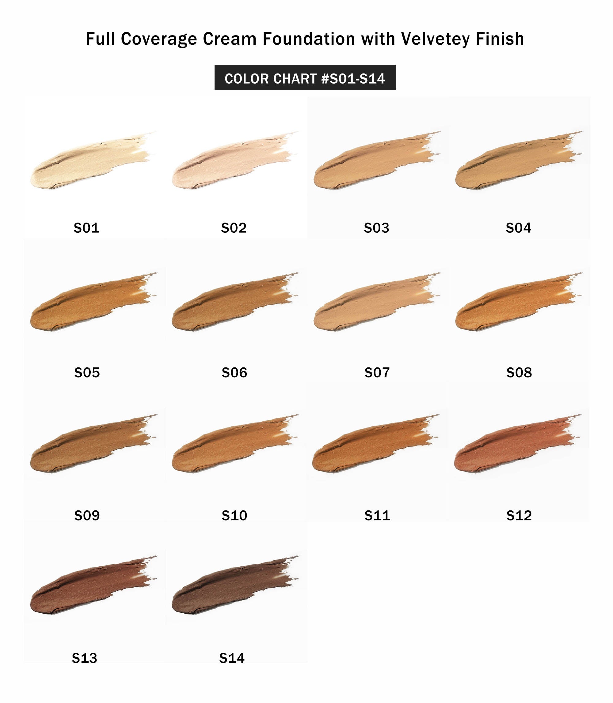 High Coverage Concealer Foundation Compact Cream - 14 Shades