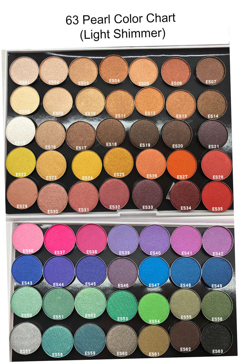 Eye Shadow Sampler Kit, Shimmer Collection-63 shades