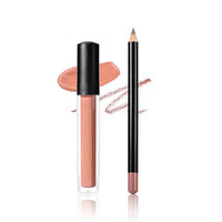 Matte vloeibare lippenstift en Lip Liner potlood make-up Set