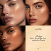 12 Farben Super Shiny Highlight Contouring Palette