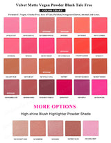 6 Tinten Blendable Mineral Blush Poeder Sample kit