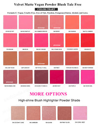 6 Tinten Blendable Mineral Blush Poeder Sample kit