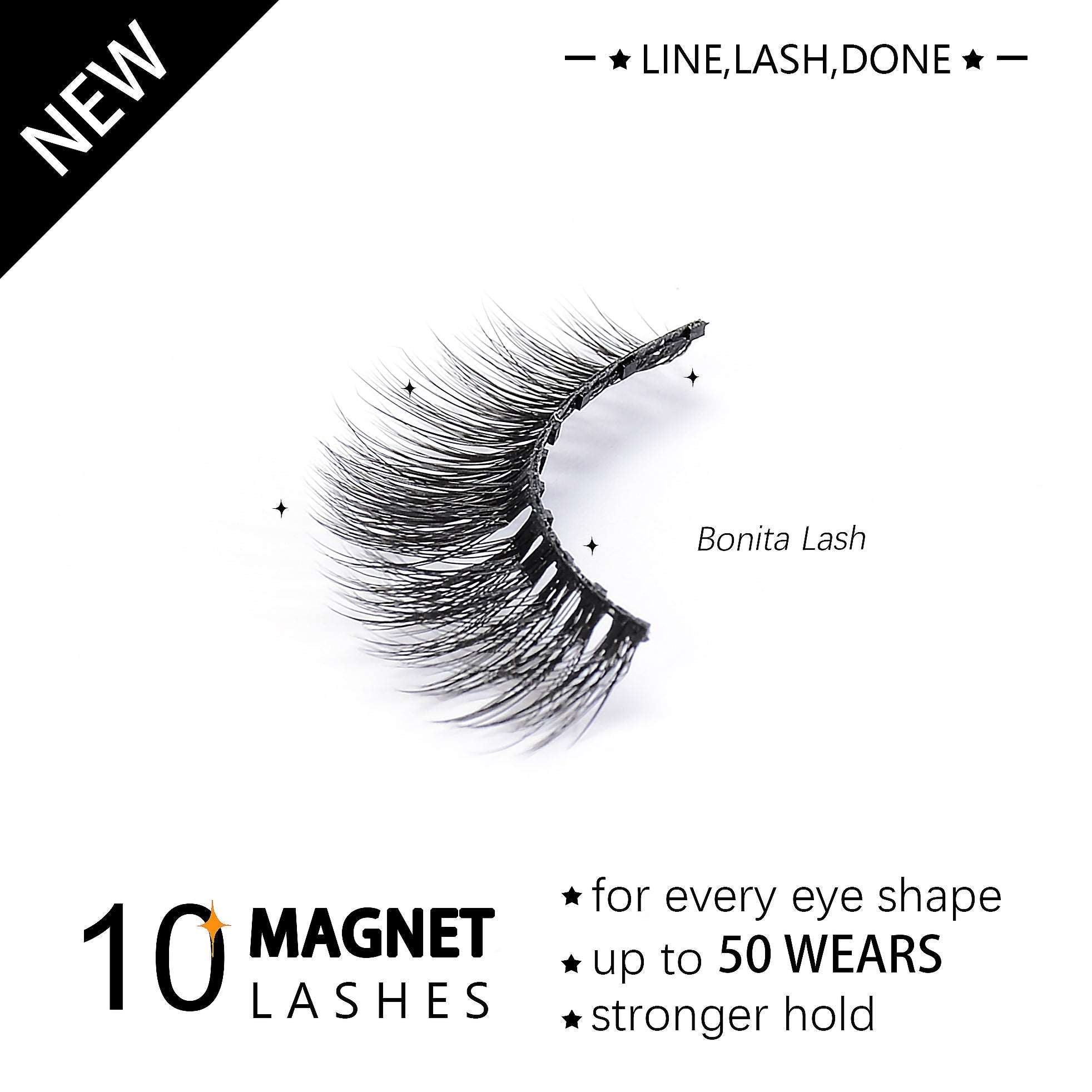 10 Mags Bonita Magnetic Lash with Liner | Feather Weight - SindeBella Beauty Store