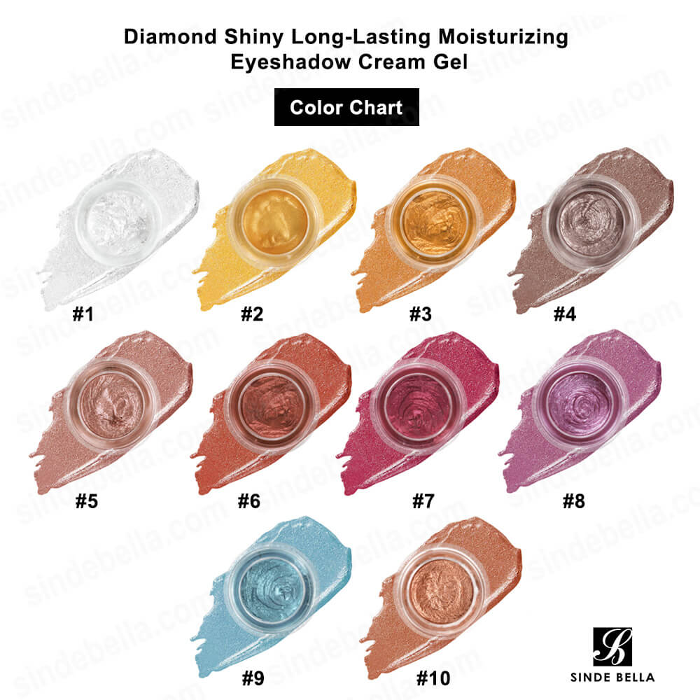 High-pigmented Diamond Shiny Long-Lasting Moisturizing Eyeshadow Cream Gel