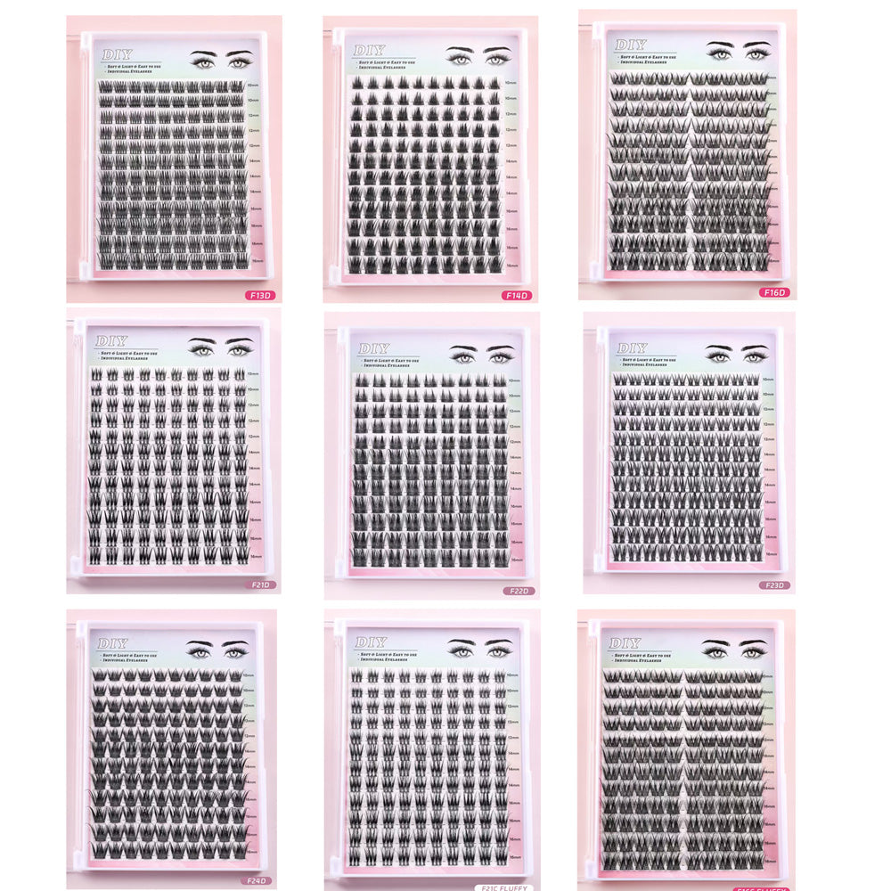 Ensemble d'échantillons de cils en faux vison de 15 mm
