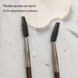 Double-Ended Angled Eye Brow Brush and Spoolie Brush