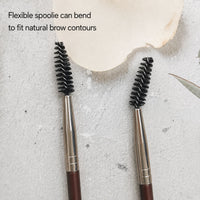 Double-Ended Angled Eye Brow Brush and Spoolie Brush