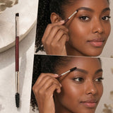 Double-Ended Angled Eye Brow Brush and Spoolie Brush