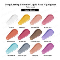 Long-Lasting Shimmer Liquid Face Highlighter | Water-based