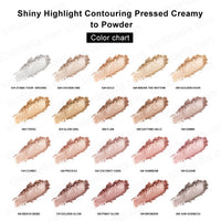 Shiny Highlight Contouring Pressed Creamy to Powder