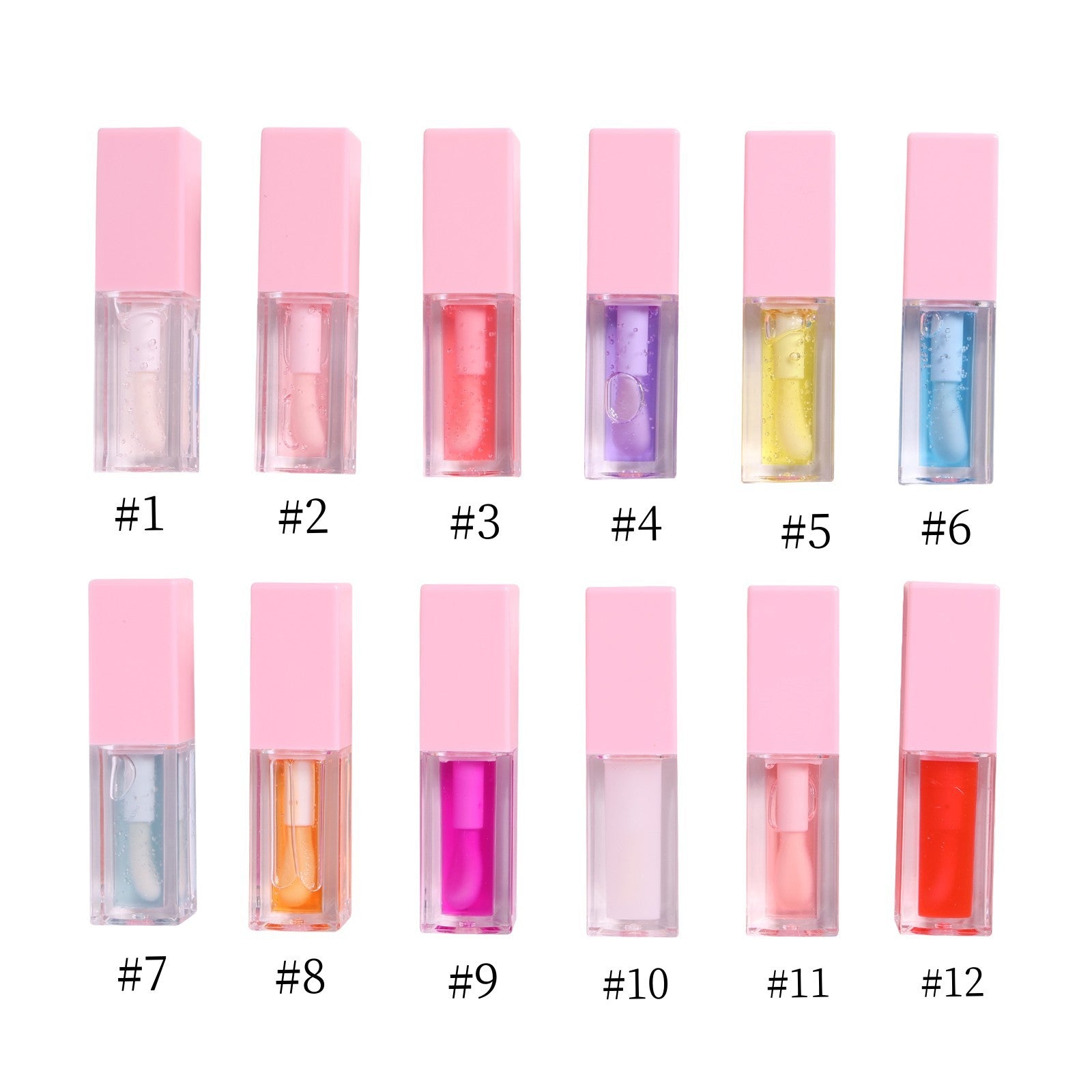 Clear Lip Plumping Oil Sample Kit - 3 Farbtöne, 5 Farbtöne, 12 Farbtöne