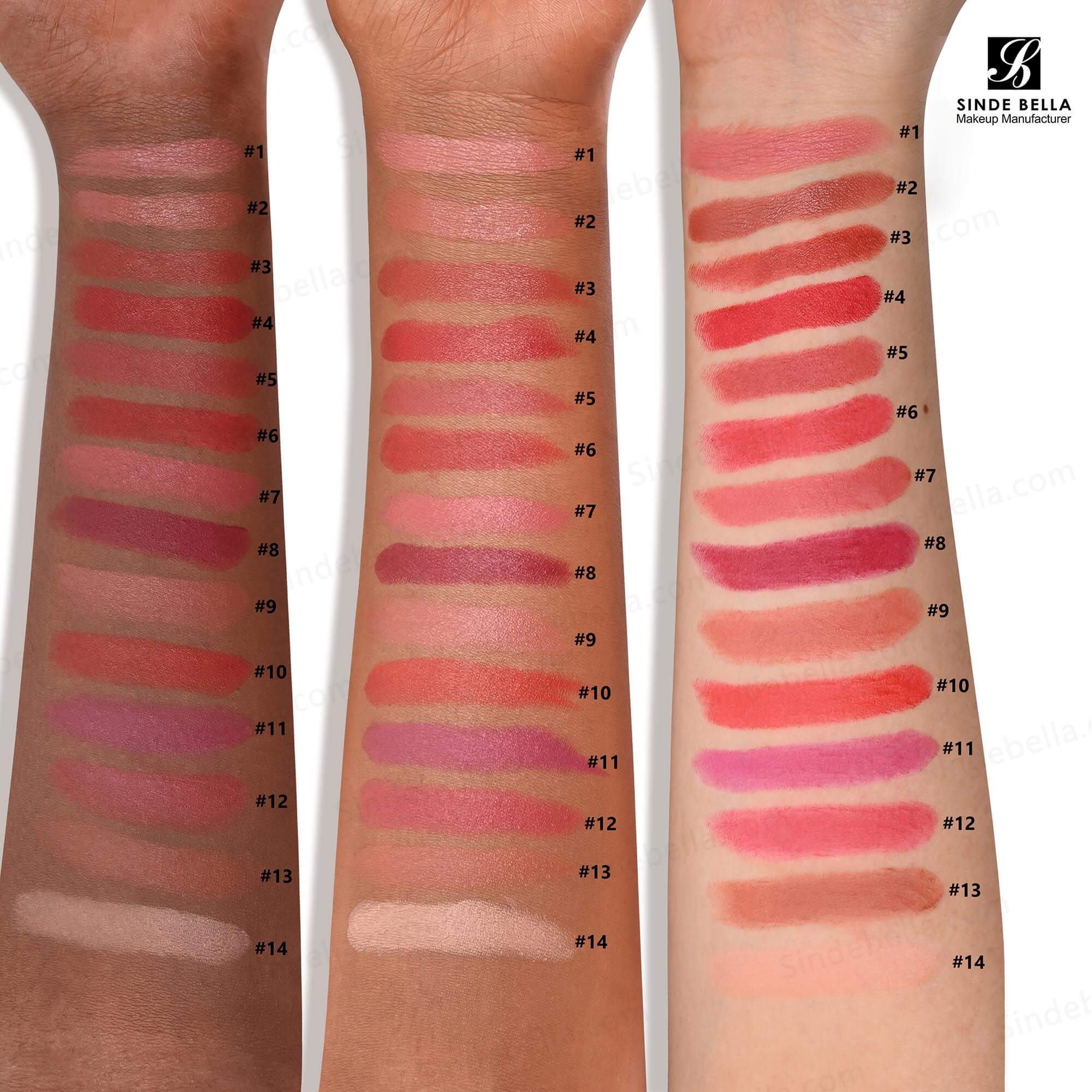 14 kleuren fluweel satijn matte vochtinbrengende lippenstift