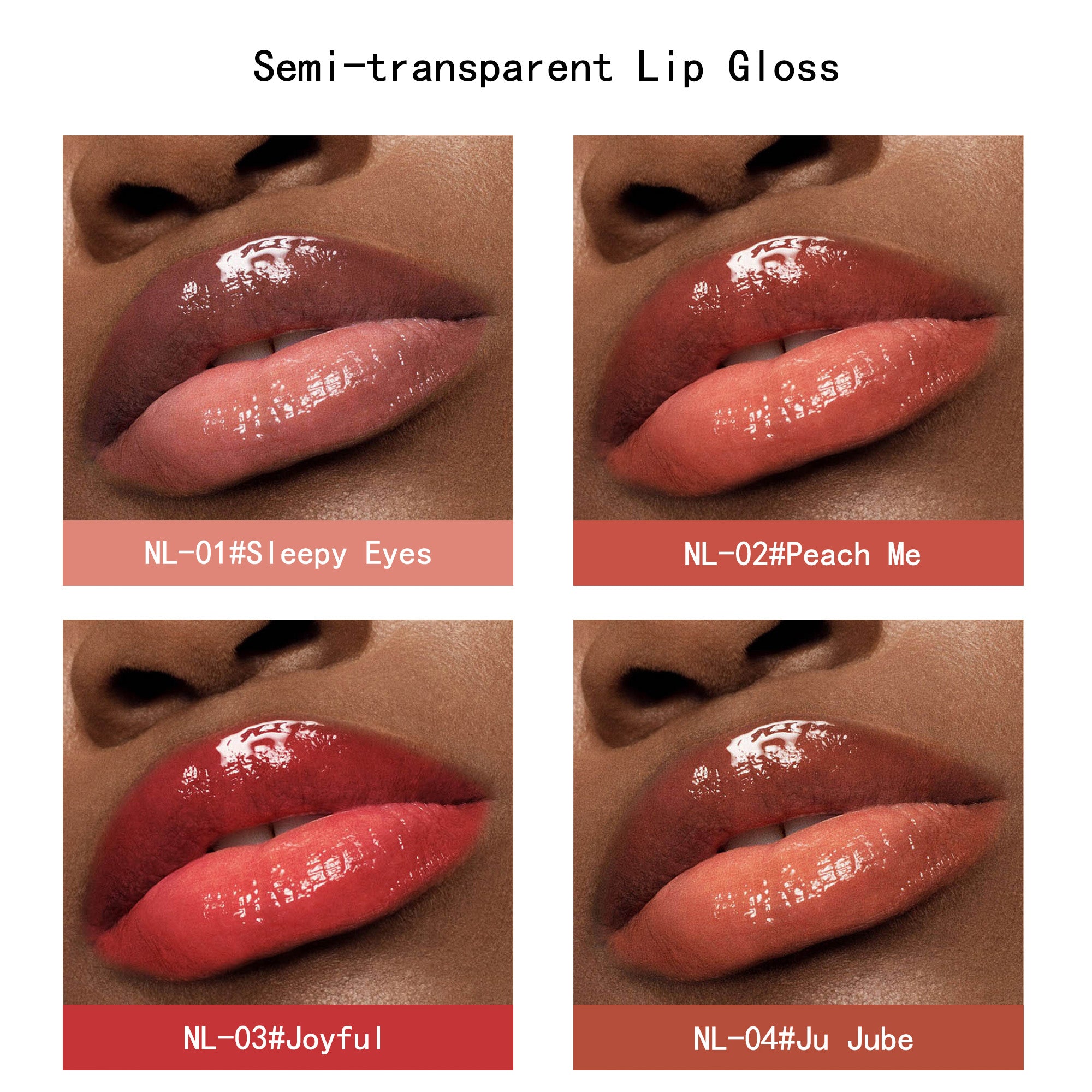 Halb transparenter Lippen glanz