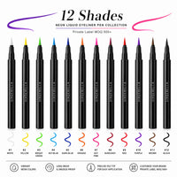 Private Label Colored Liquid Eyeliner Pen – 12 Shades