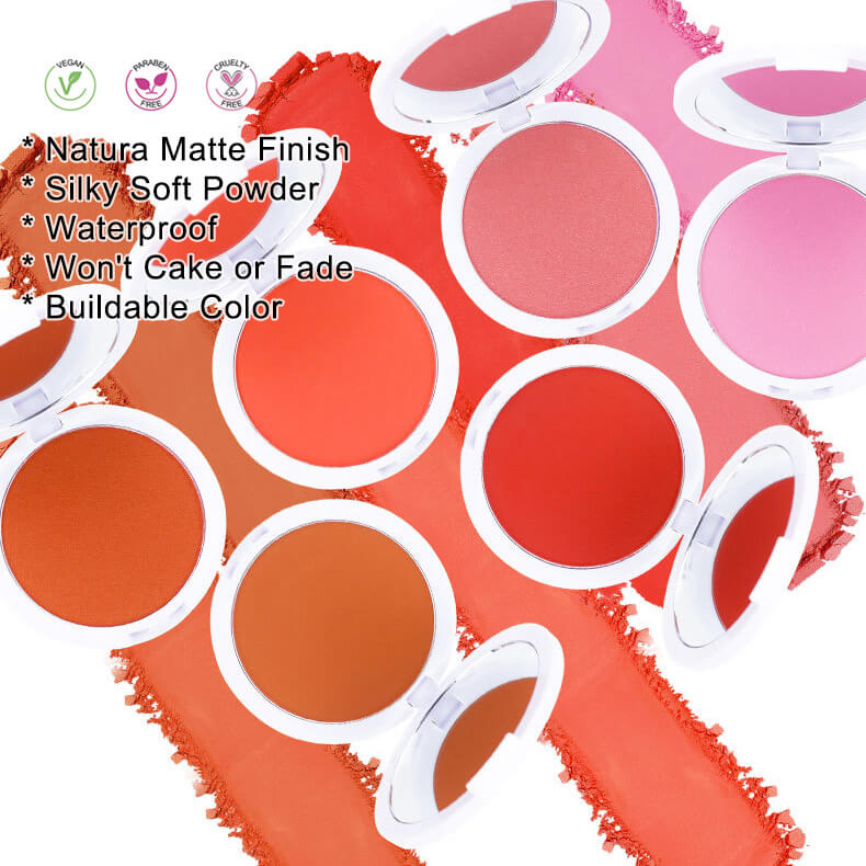 Talc-Free Blendable Mineral Matte Blush Powder Sample kit