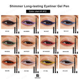 12 Shades Shimmer Waterproof Smudge-proof Eyeliner Pen