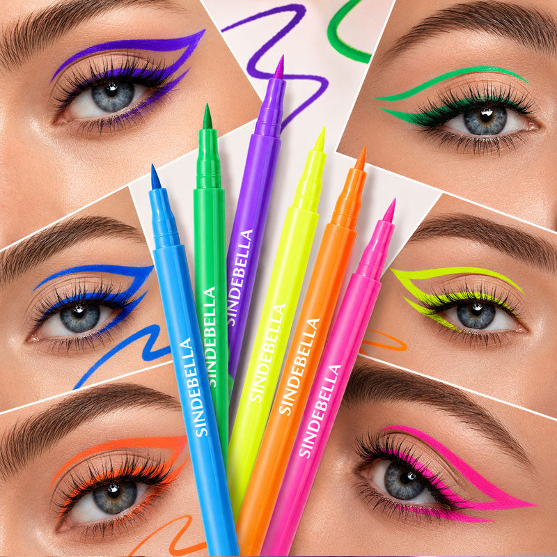 UV Neon Color Liquid Eyeliner Pen – Waterproof Fine Tip