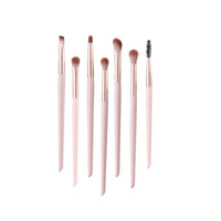 7pcs Vegan Eye Lip Brow Makeup Brush Set ( 2 color option)