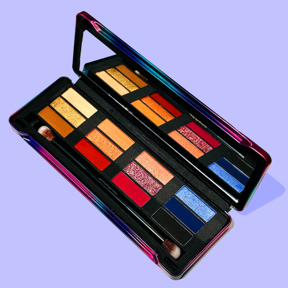 Lidschatten-Palette Make-up matt-nackt und Rauch Pro