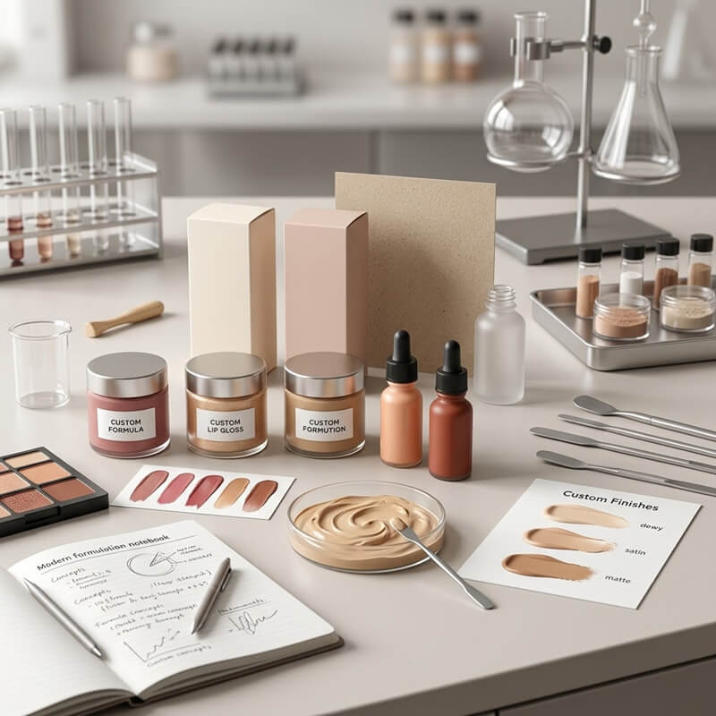 Cosmetic formula sampling and texture review