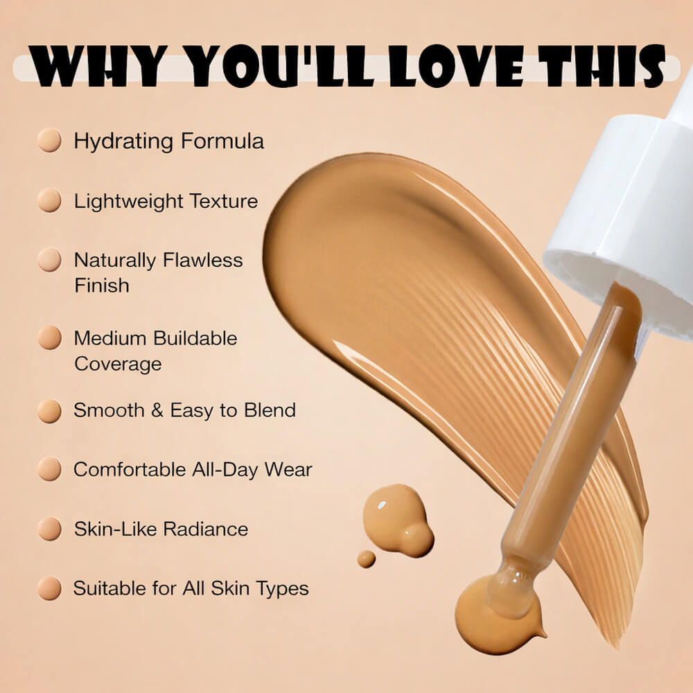 Light to Medium Moisturzing Foundation Drop