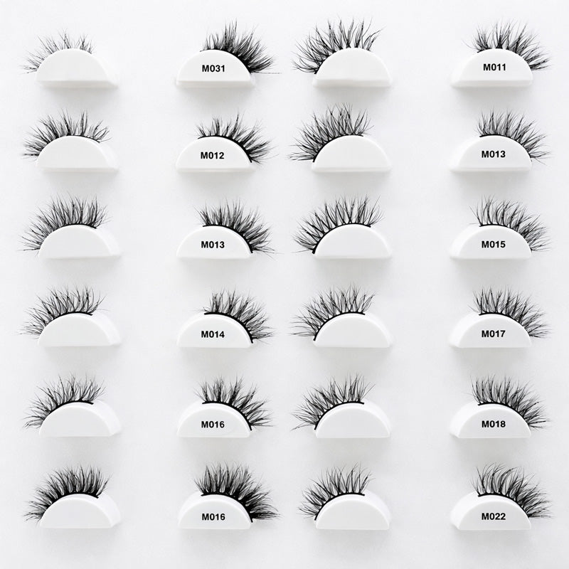 15 mm faux nerts strip wimpers sample set